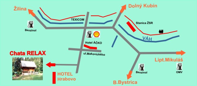 Mapa príjazdu